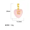 Meizu Tercer Distrito Europeo y Americano DIY Colgante de Collar Incrustado con Circonita para Mujer Cuadrado Gota de Agua Corazón Árbol Resina Imitación Piedra Natural Joyería