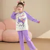 Pijama Nuevo de Primavera 2026 para Niñas Manga Larga Pantalón Largo Conjunto Delgado Kuromi Mediano y Grande Ropa de Casa para Niños Venta al por Mayor
