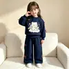 Conjunto de Sudadera para Niñas Amazon Primavera/Otoño 2026 Nuevo de Moda Estilo Urbano Conjunto de Dos Piezas de Sudadera y Pantalón de Chándal para Niños