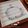 Pulsera de Flor Redonda con Circonita Micro-Pavimentada, Elegante, Ligera, Lujosa, Estilo Fresco, Pulsera Exquisita, de Nicho, Versátil, Pulsera de Gama Alta