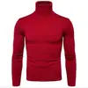 Camiseta Interior para Hombre Transfronteriza, Estilo Coreano Ajuste Delgado Cuello Alto Color Sólido Versátil Suéter de Punto Pulóver, Venta Directa de Fábrica
