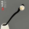 Horquilla de estilo antiguo Palillos Hanfu Conejo de osmanthus Femenina Ébano Paso que se balancea Cheongsam Infantil Conejo de Jade Osmanthus Lindo tocado
