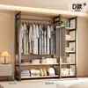 Guarda-roupa com Estrutura de Aço, Fácil de Montar, Guarda-roupa de Tecido para Uso Doméstico no Quarto, Resistente e Durável, Armário de Armazenamento para Apartamentos Pequenos