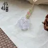 Colar com Pingente de Cabeça de Gato Pedra Olho de Gato Corda Trançada, Corrente Multicolorida Fofa para Clavícula de Gato, Acessórios Simples para Meninas, Atacado