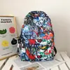 Mochila Masculina Ins Tendência Legal Estudantes Universitários Ensino Médio Mochila Fashion Grafite Personalizado Mochila Estilo Harajuku Grande Capacidade