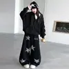 2026 Novo Outono Retro Estrela Strass Hot-Fix Senso de Design Calça Casual Conjunto Meninas Solto Estiloso Chique Conjunto