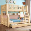 Litera de madera maciza, cama para niños, cama para adultos, cama de dos niveles, cama de madera, cama de dos niveles