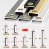 Tira de Canteado en Forma de U Aleación de Aluminio Sin Ranura 15-36mm Tira de Canteado para Tablero Ecológico Chapa de Madera Azulejo Tira de Canteado Metálica