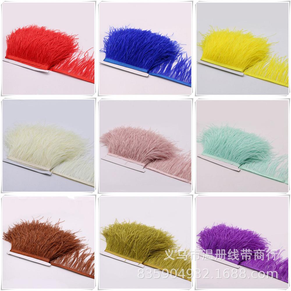 multicolor ostrich feather tri
