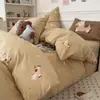 Estilo Ins Combinado e Misturado Estampa Digital Grande Algodão Conjunto de Quatro Peças Algodão Puro Desenho Animado Capa de Edredom Lençol de Cama Conjunto de Três Peças