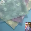 Tejido de malla jacquard de encaje de puntos vestido de mujer tela Hanfu nailon Malla jacquard de mariposa al por mayor