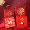 Caja de Dulces para Boda China Caja de Regalo Creativa para Boda Bolsa de Regalo Souvenir Caja de Dulces Festiva Roja Caja de Regalo