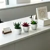 Mini plantas suculentas artificiales de maceta transfronterizas para decoración del hogar, plantas falsas, bonsáis pequeños, adornos de plantas verdes de escritorio para oficina y restaurante