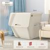 Caixa de Armazenamento de Brinquedos para Porta Lateral Tampa Flip Caixa Fit Doméstica Caixa de Armazenamento de Plástico Lanches Infantis Caixa de Armazenamento com Abertura Inclinada