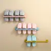 Estante Extendido para Pantuflas de Baño Montado en la Pared Sin Taladro Estante de Almacenamiento Trasero de Puerta Estante de Almacenamiento Ahorrador de Espacio en el Espacio del Inodoro