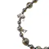 Cadena para Teléfono de Cuentas Florales Iridescentes Plateadas de Alta Gama Estilo Coreano Minimalista Cuidadosamente Seleccionada, Llavero Sencillo Estilo Ins para Bolsos