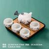 Taza de Té Portátil para Exteriores, Juego de Té para Viaje, Tetera Kung Fu, Juego Pequeño para Coche, Uso en Casa, Juego de Té para Viaje