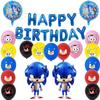 Amazon nuevo estilo Sonic Hedgehog Sonic niño traje de fiesta de cumpleaños Sonic globo de aluminio