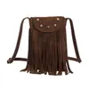 Bolso Transfronterizo Retro con Borlas para Teléfono Infantil 2026 Otoño Nuevo Versátil de Moda Bolso de Hombro Único Bolso Cruzado Simple Casual