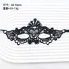 Máscara de Halloween Accesorios para Transmisión en Vivo Mascarada Gótica Cosplay Máscara de Encaje Negro Máscara para Ojos de Adulto