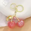 Chaveiro Acrílico de Cereja Transfronteiriço para Meninas, Pingente de Bolsa para Melhor Amiga, Chaveiro de Carro, Decoração de Mochila, Pequeno Presente