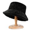 Nuevo Sombrero de Pescador de Felpa de Doble Cara Estilo Coreano Moderno Combinable que Afina el Rostro Forrado de Felpa Grueso a Prueba de Viento Cálido Sombrero de Cubo