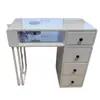 Mesa de manicura de alta gama, banco de trabajo de manicura simple con gran capacidad de almacenamiento, mesa de manicura comercial reforzada y resistente al desgaste para salones de uñas