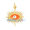L45 Accesorios para joyería DIY cobre puro chapado en oro plateado recubierto de oro estilo europeo y americano Ojo del Diablo colgante multicolor