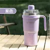 Taza Aislada Magnética Sitarayuri, de Aspecto Elegante, Taza de Hielo de Gran Capacidad con Asa, Taza de Café con Popote para Montar en el Coche