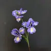 3 Flores de Iris Artificiales de Alicia para Decoración en Sala de Estar, Comedor, Dormitorio, Escritorio y Uso Comercial
