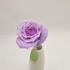 Buquê de Rosas de Coelho Simulado Feito à Mão 2025 Novo Buquê de Lã de Decoração de Casa Tricotado Flores Falsas Tricotadas