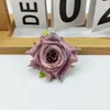 Rosa Orvalho Flor Artificial Materiais DIY Acessórios para Pente de Noiva Flor Falsa Rosa com Borda Enrolada em Estoque