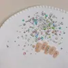 Leque Rei de Fundo Plano com Diamantes, Diamantes Redondos Transparentes, Semicírculo de Cristal Brilhante, Diamantes Coloridos de Fundo Plano, Diamantes Soltos Ss4, Joias de Diamante para Nail Art