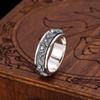 Joyería de plata esterlina S925 al por mayor retro plata tailandesa personalidad anillo giratorio tendencia anillo mazo de diamantes moda para hombres y mujeres