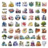 200 Adesivos Transparente Pet Material Artesanal Flores da Floresta Frutas Cogumelos Estilo Ins Decorativo Copo d'Água Adesivo de Geladeira Lote