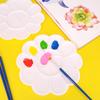 Paleta de pigmentos tipo flor de ameixa para alunos do ensino fundamental arte especial pintura tradicional chinesa guache paleta de aquarela prato crianças pintura diy