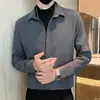 Otoño celebridad de internet nueva camisa cuello falso dos piezas Hombres estilo coreano moderno punto ligero abrigo moderno