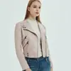 Estación Europea 2023 Primavera y Otoño Ropa de Cuero Chaqueta de Mujer Ropa de Cuero Cuero PU Motocicleta Corta Ajustada Chaqueta Pequeña