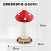Uau! Poste Arranhador para Gatos Cogumelo Vermelho de Sisal, Durável e Não Solta Fiapos, Estrutura Vertical Integrada para Gatos Escalarem para Afiar as Garras