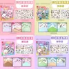 Nuevo lindo libro de pegatinas de escena en miniatura de dibujos animados, adecuado para niñas, libro de pegatinas hecho a mano para niños, regalo de recompensa premio