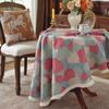 Lexuanxiu Mantel Jacquard de Lujo Ligero de Gama Alta Tela Decorativa Estilo Retro Americano Flor de Calabaza y Pájaro para Cafetería Hotel Fabricante