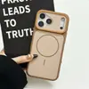 Funda Magnética de Epoxy de Dos Tonos para Teléfono Adecuada para Apple 17 Pro Max Funda Suave iPhone 16 Lente Protectora Material del Teléfono