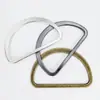 Hebilla en forma de D de borde plano metálica, anilla en D, hebilla semicircular, hebilla de ajuste para bolsa, accesorios de aleación para bolsa DIY, hebilla en forma de D al por mayor