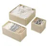 Caja de Almacenamiento de Ropa Interior de Tela Organizador de Cajones Plegable Compartimentos para Calcetines Sujetadores Calzones Caja de Almacenamiento Esencial para el Hogar