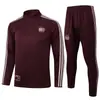 2526 Conjunto de Entrenamiento para Adultos Edición Retro Conjunto de Entrenamiento Traje de Entrenamiento de Fútbol Manga Larga Conjunto de Entrenamiento Retro para Adultos