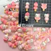Brochetas de Gato con Frutas Mini DIY Funda para Teléfono Móvil con Crema Accesorios de Joyería de Resina Diadema Pasador Hecho a Mano Transfronterizo