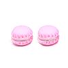 Macaron Simulação de cerâmica macia Hambúrguer pequeno Bolo pequeno feito à mão DIY Creme Cola Celular Case Key Chain Joias Acessórios