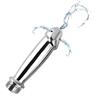 Pene artificial de metal con forma de cámara trasera irrigador anal vaginal enema irrigador femenino juguetes sexuales para adultos