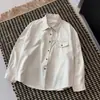 2026 Nueva Camisa de Moda Estilo Coreano con Cuello de Solapa Larga para Mujer, Corte Holgado, Adelgazante, Top Versátil, Chaqueta Estilo Ropa de Trabajo para Mujer