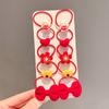 Nuevo Diadema de Goma para Niños Adorno de Cabeza de Año Nuevo Cuerda para el Pelo con Lazo Anillo para el Cabello de Bebé No Tira Cuerda para el Cabello de Niñas Accesorios para el Cabello de Año Nuevo